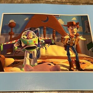 Vintage Toy Story Buzz and Woody Print 1996 commemorative lithograph